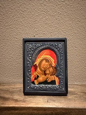 ORTHODOX WOOD ICON "NATIVITY OF CHRIST" FRAME FROM JERUSALEM